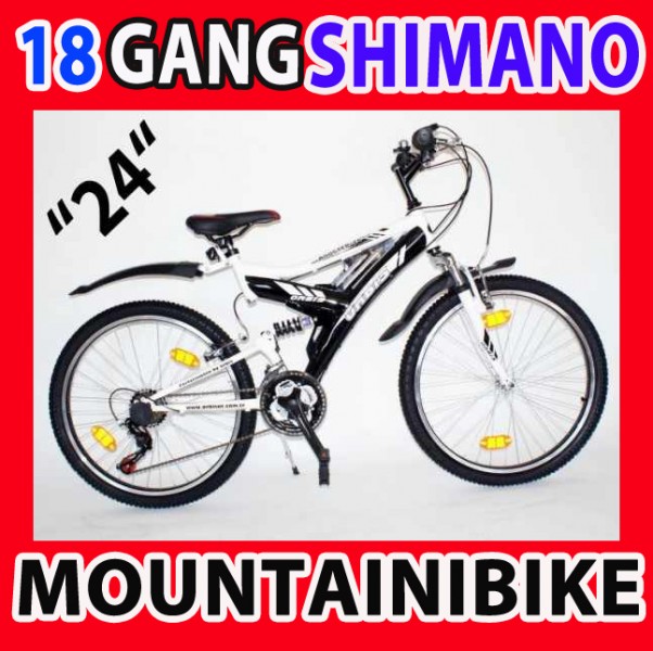 24 ZOLL MOUNTAINBIKE KINDER FAHRRAD RAD SHIMANO 18 GANG